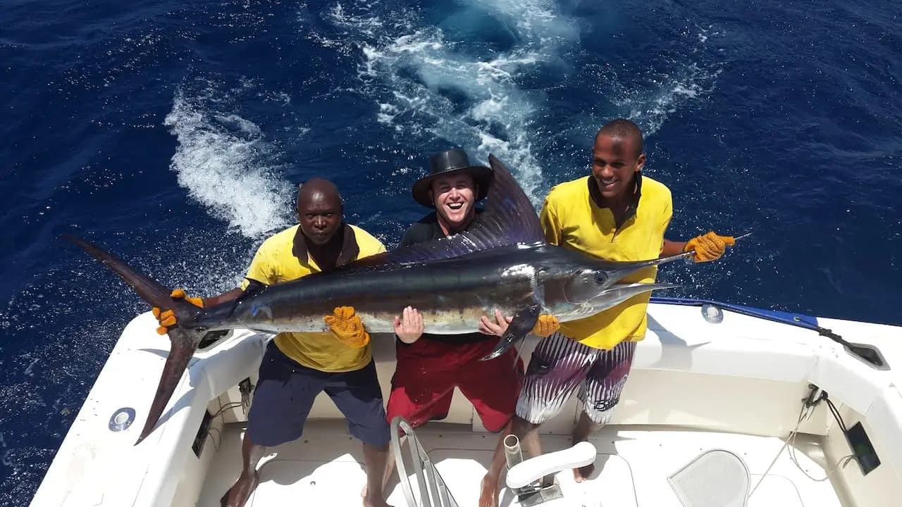 Modern fishing boat equipped with professional gear